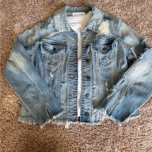 NWOT Distressed Jean Jacket